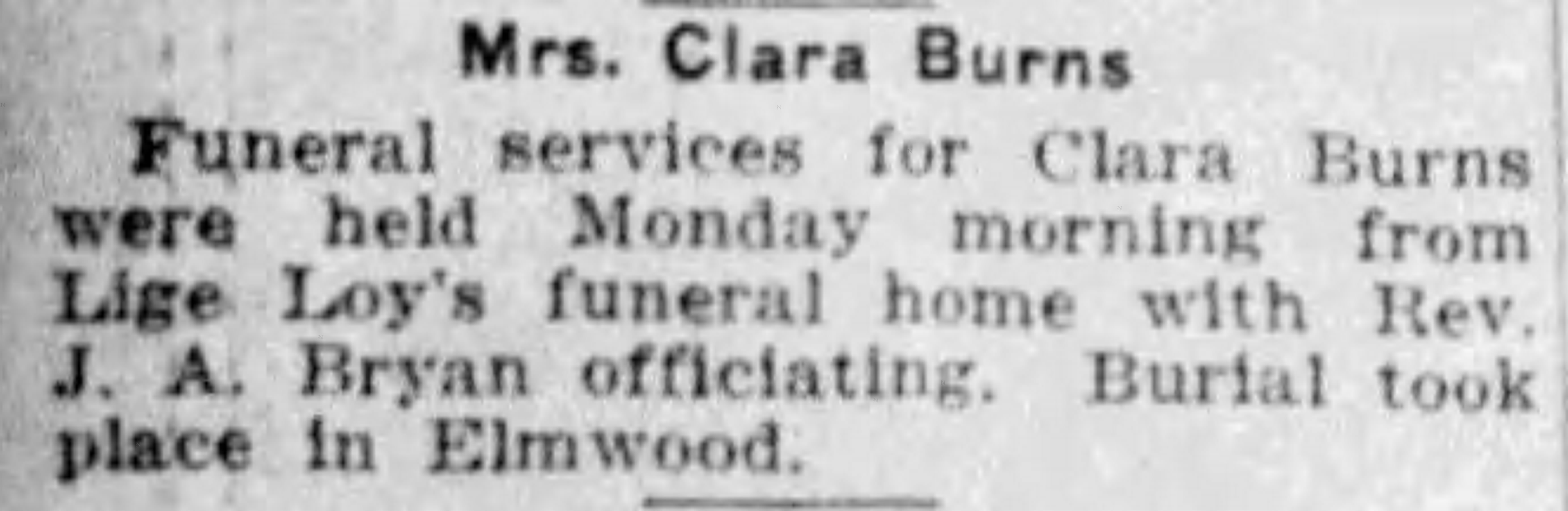 Mrs. Clara Burns
